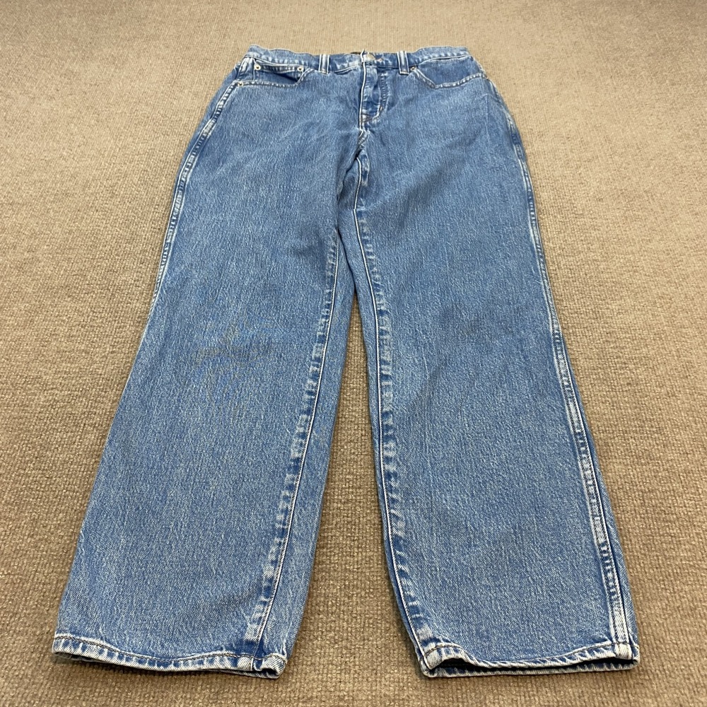 J. Crew Classic Straight Jeans Womens 27 Blue Med Wash High Rise Stretch Denim